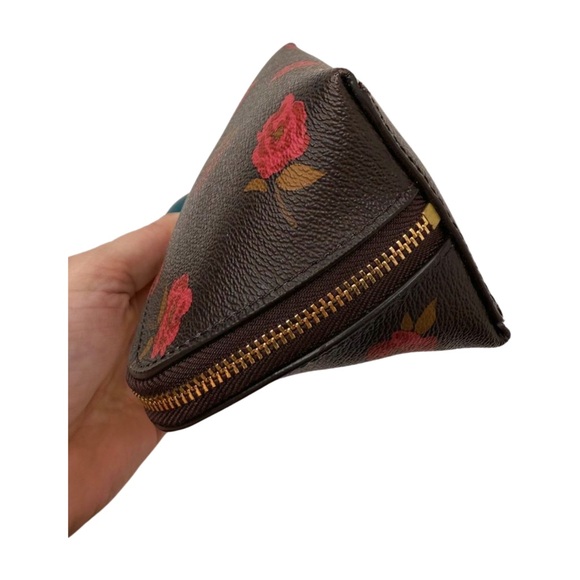 Coach 2018 NWOT Floral Rose Print Zip Cosmetic Pouch Clutch F55637 - Picture 6 of 12